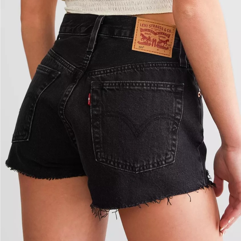Levi's 501 High-Waisted Distressed Jean Shorts